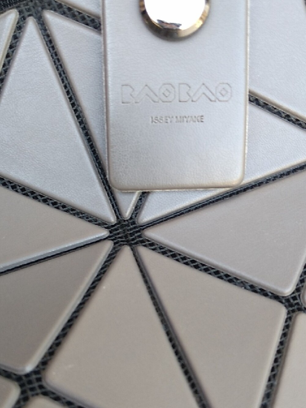 Issey Miyake Geometric Tote in Matte Gray - Picture 3 of 15
